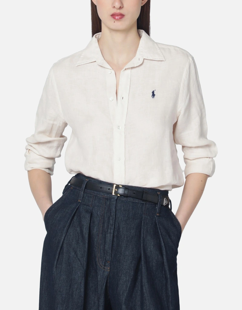 Polo Ralph Lauren クリーム色リネンシャツ (トップス) IFCHIC.COM