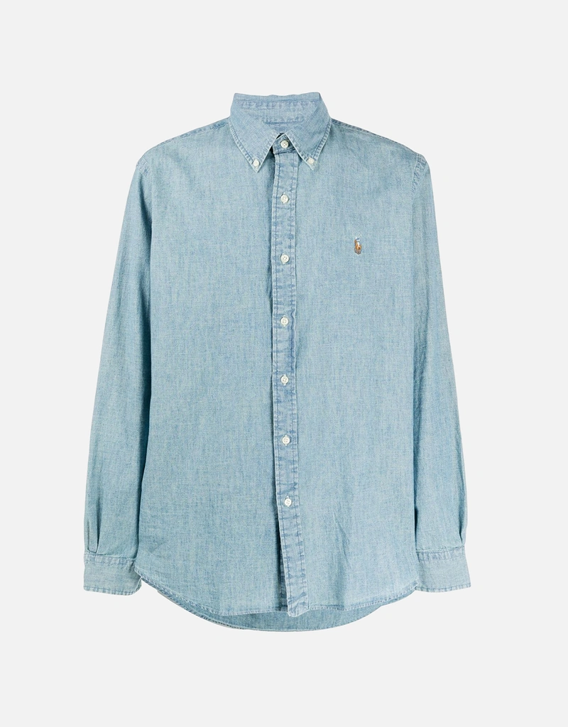 Polo Ralph Lauren メンズ カスタムフィット 綿シャンブレーシャツ
