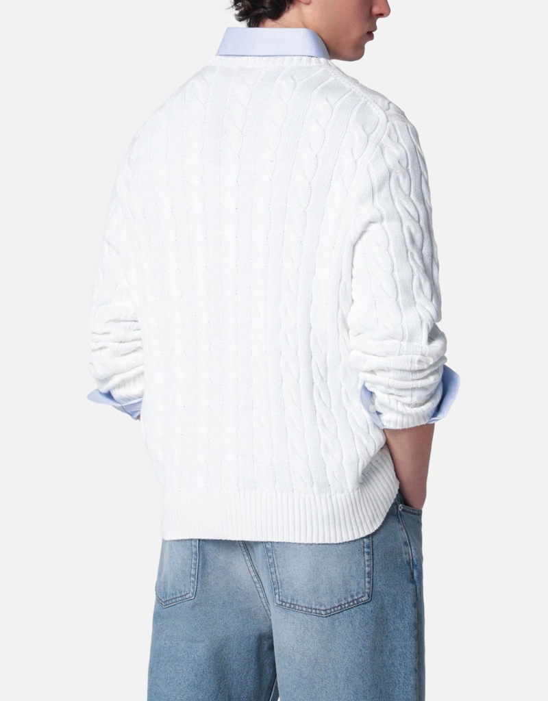 Polo Ralph Lauren メンズ コットン ケーブルニット セーター (シャツ