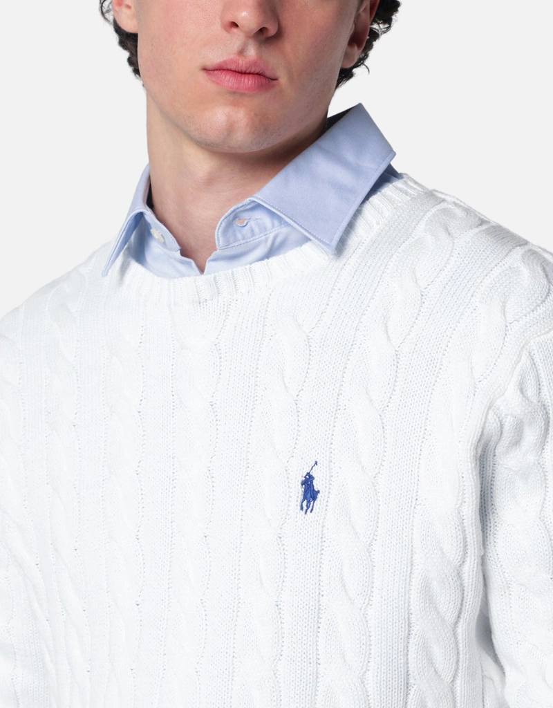 Polo Ralph Lauren メンズ コットン ケーブルニット セーター (シャツ