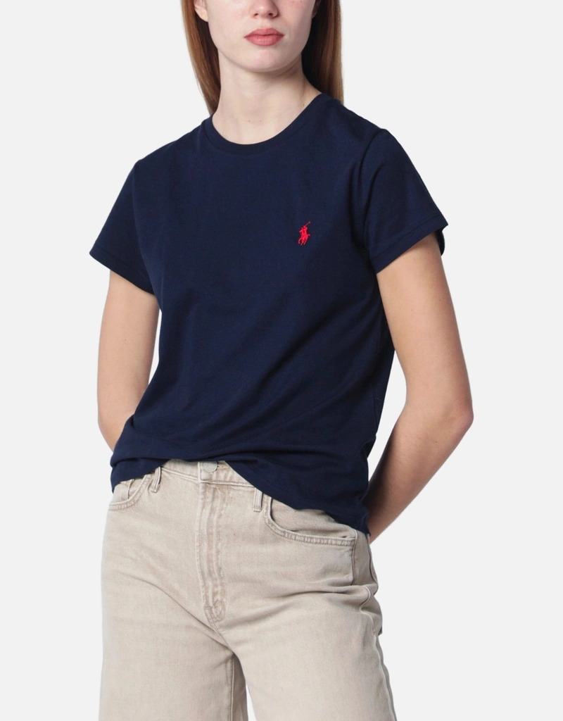 Polo Ralph Lauren ネイビーブルー コットンTシャツ (トップス) IFCHIC.COM