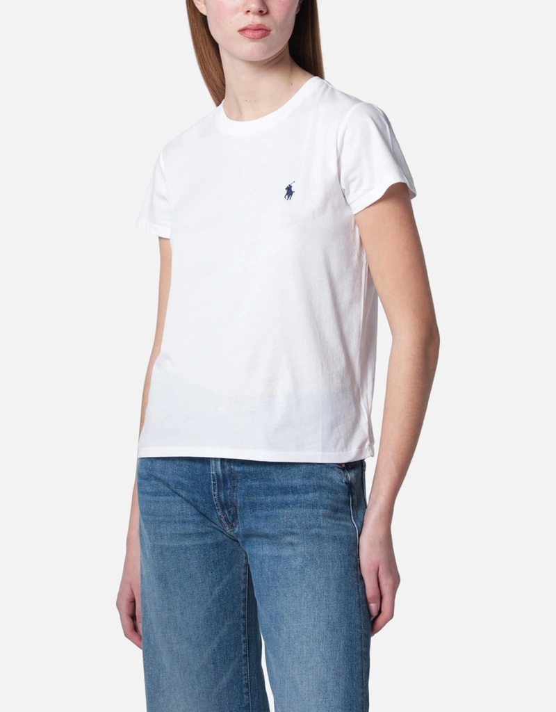 Polo Ralph Lauren White Cotton T Shirt (Tops) IFCHIC.COM