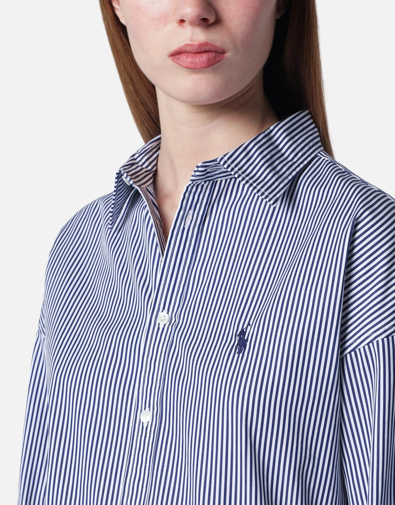 Polo Ralph Lauren ストライプコットンポプリンパネルシャツドレス