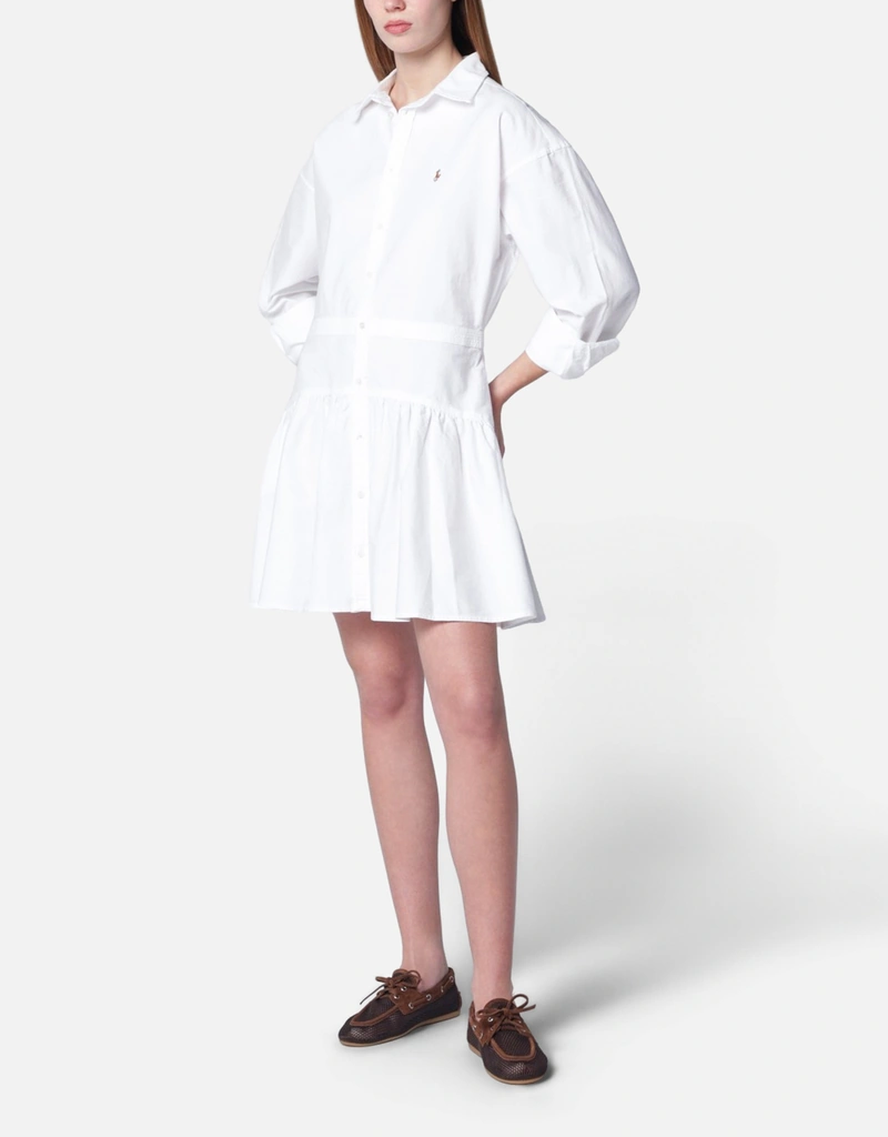 Polo Ralph Lauren Cotton Oxford Paneled Shirtdress (Dresses) IFCHIC.COM