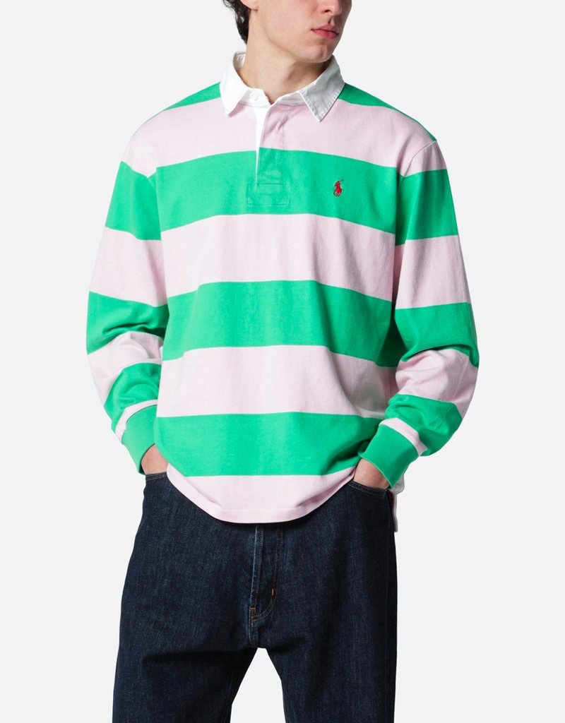 Polo Ralph Lauren メンズ ピンク エメラルドグリーン ストライプ