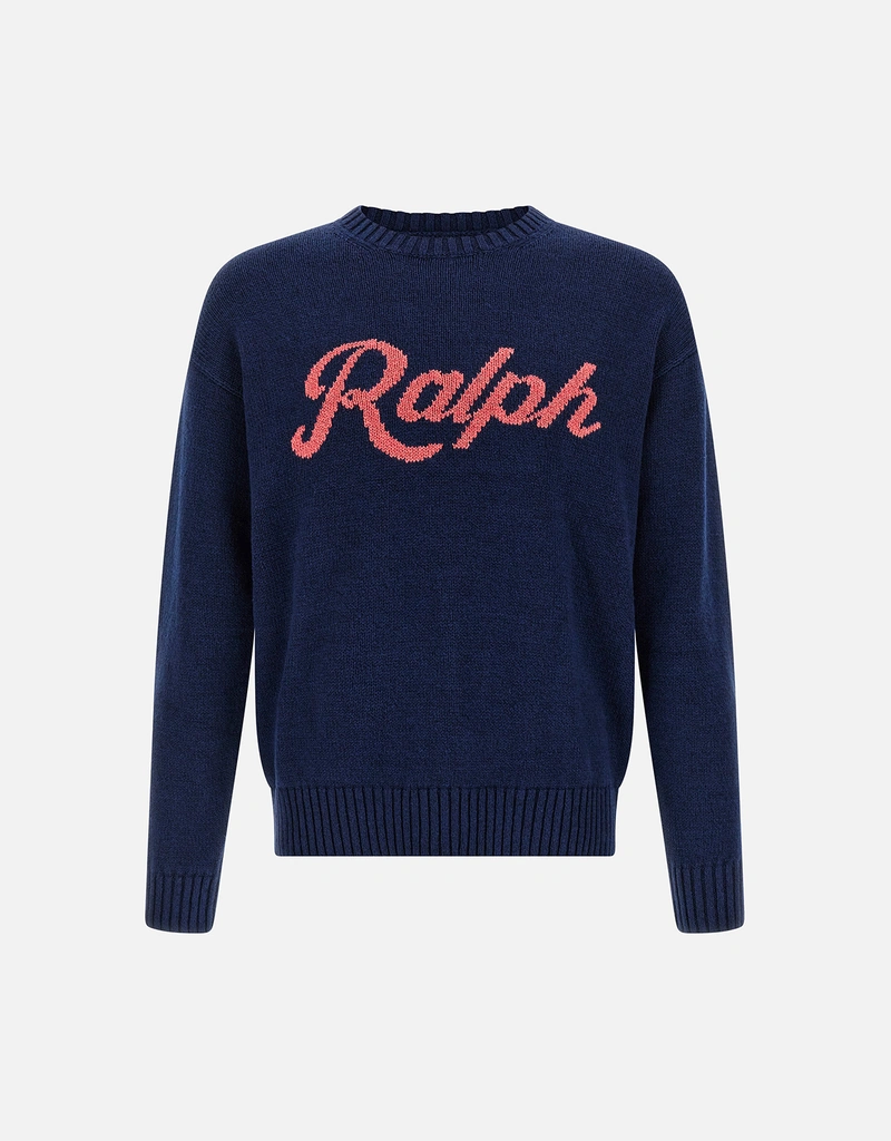 Polo Ralph Lauren メンズ インターシャロゴ リネンコットン混紡