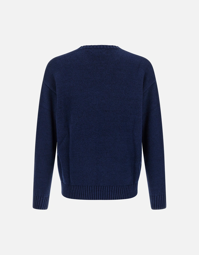 Polo Ralph Lauren メンズ インターシャロゴ リネンコットン混紡