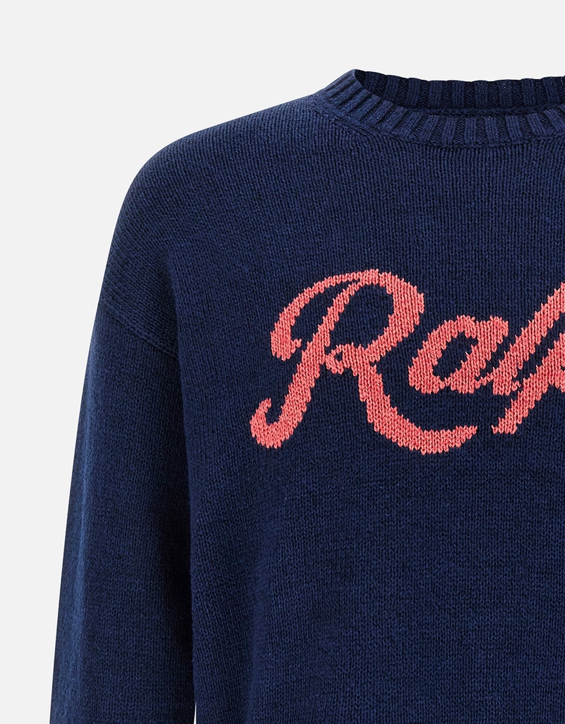 Polo Ralph Lauren メンズ インターシャロゴ リネンコットン混紡