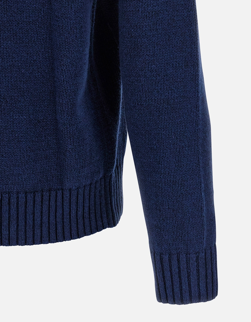 Polo Ralph Lauren メンズ インターシャロゴ リネンコットン混紡