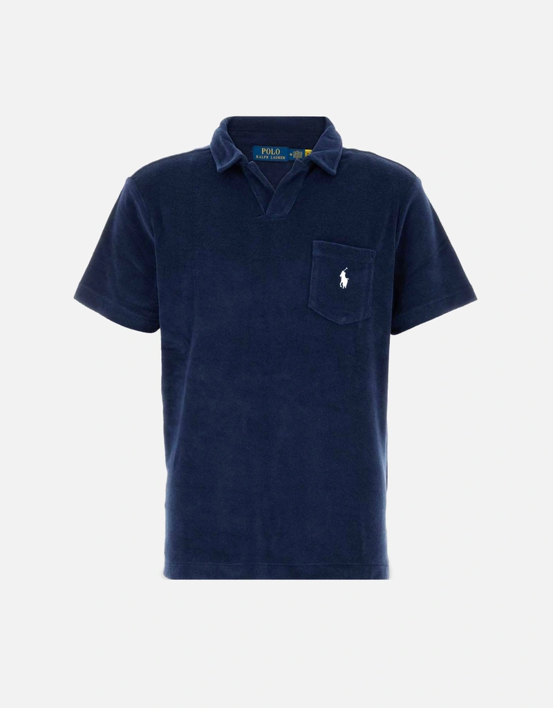 Polo Ralph Lauren メンズテリーファブリックネイビーブルーVネック