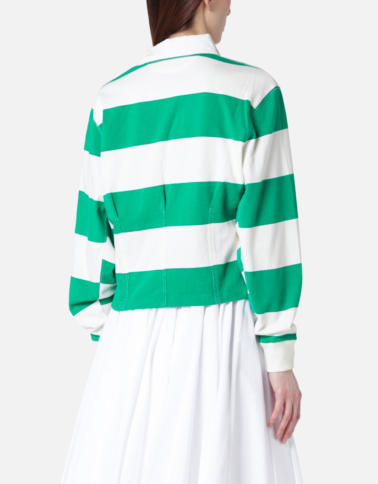 Polo Ralph Lauren ストライプポロシャツ L Polo Ralph Lauren ホワイトグリーンストライプポロシャツ (トップス