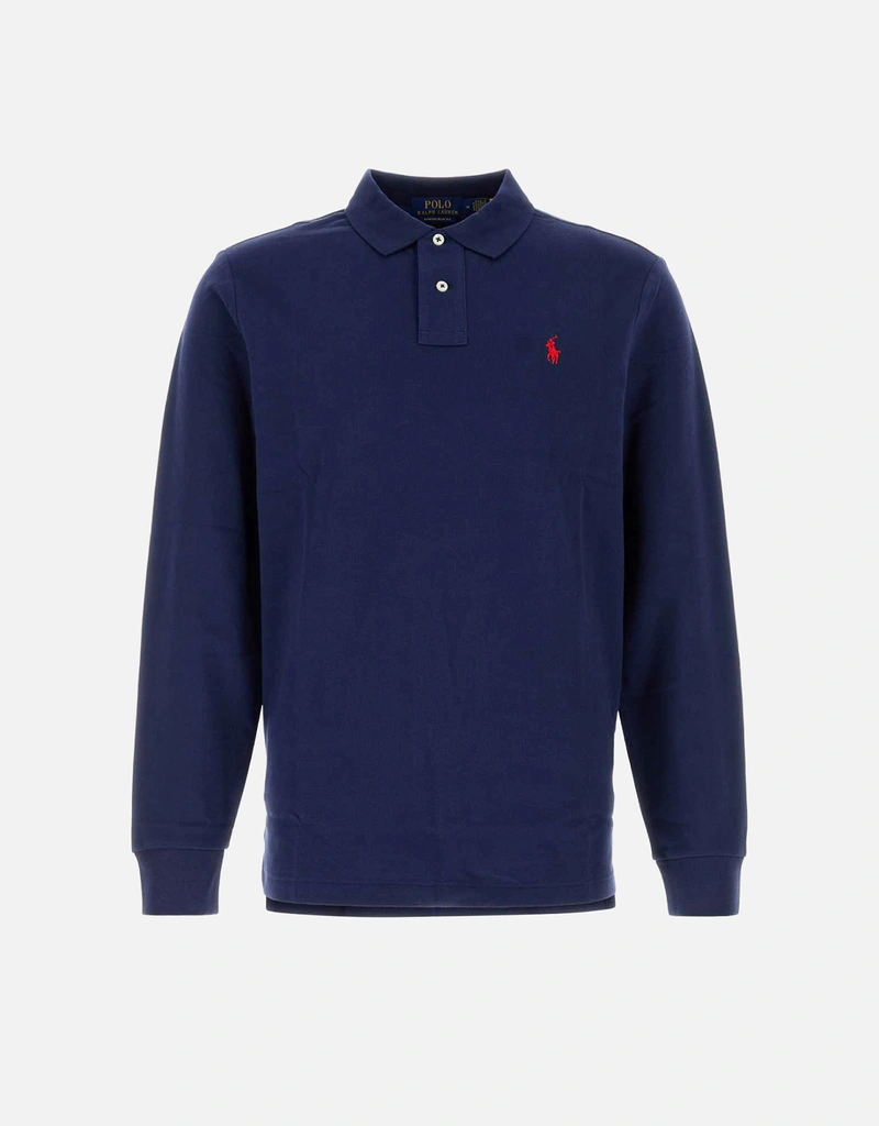 Polo Ralph Lauren メンズ ネイビーブルー コットンピケ ポロシャツ