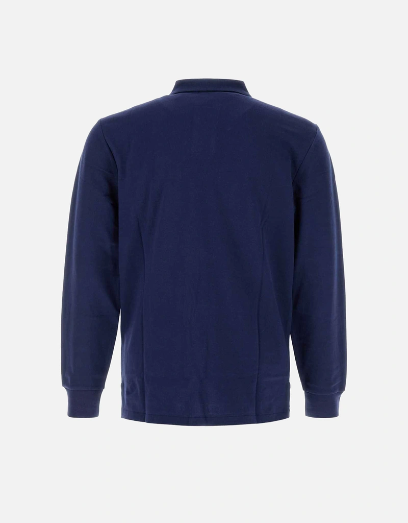 Polo Ralph Lauren メンズ ネイビーブルー コットンピケ ポロシャツ