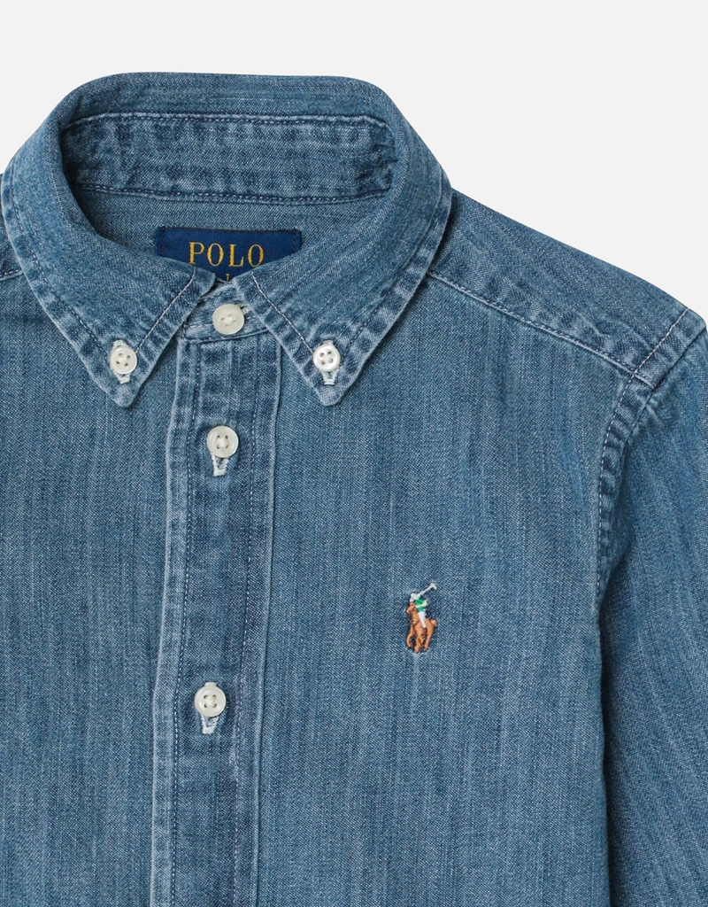 Polo Ralph Lauren Kids キッズブルーデニムボタンダウンシャツ