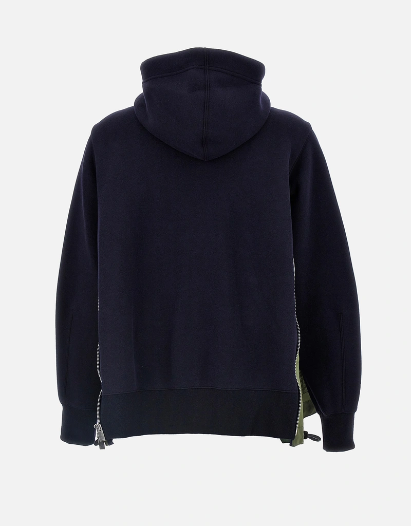 Sacai Sponge Sweat x Nylon Twill Hoodie (All New In) IFCHIC.COM