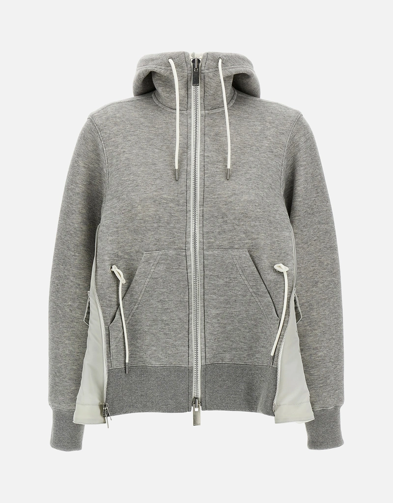 Sacai スポンジスウェット×ナイロンツイルフーディー (すべての新品