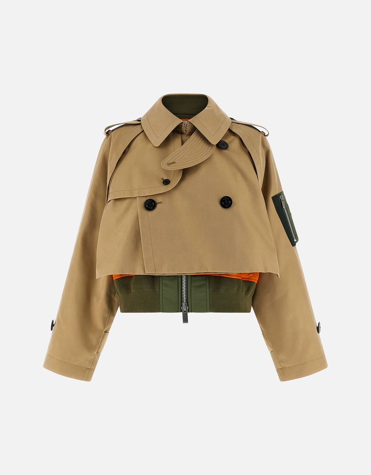 Sacai コットンギャバジン×ナイロンツイルダブルレイヤードダブル