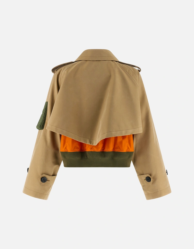Sacai コットンギャバジン×ナイロンツイルダブルレイヤードダブル