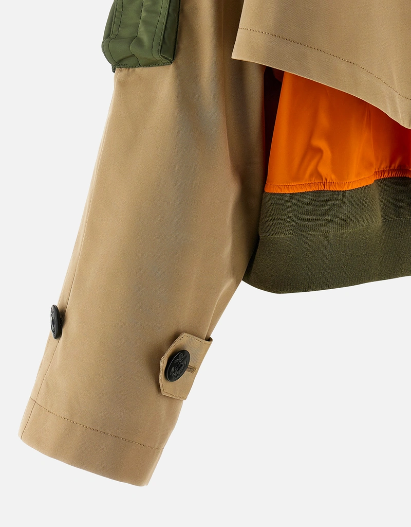 Sacai コットンギャバジン×ナイロンツイルダブルレイヤードダブル