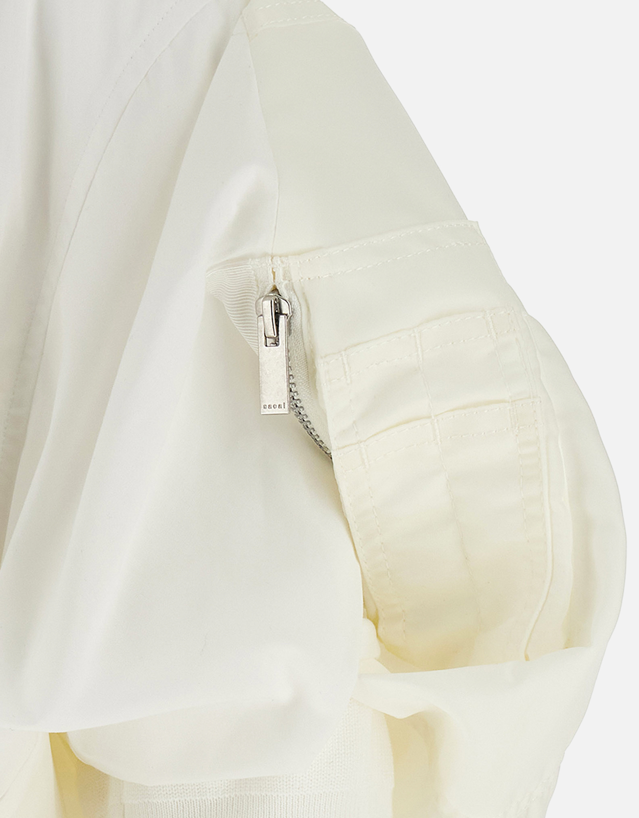 Sacai コットンポリエステルパフボンバースリーブクロップシャツ