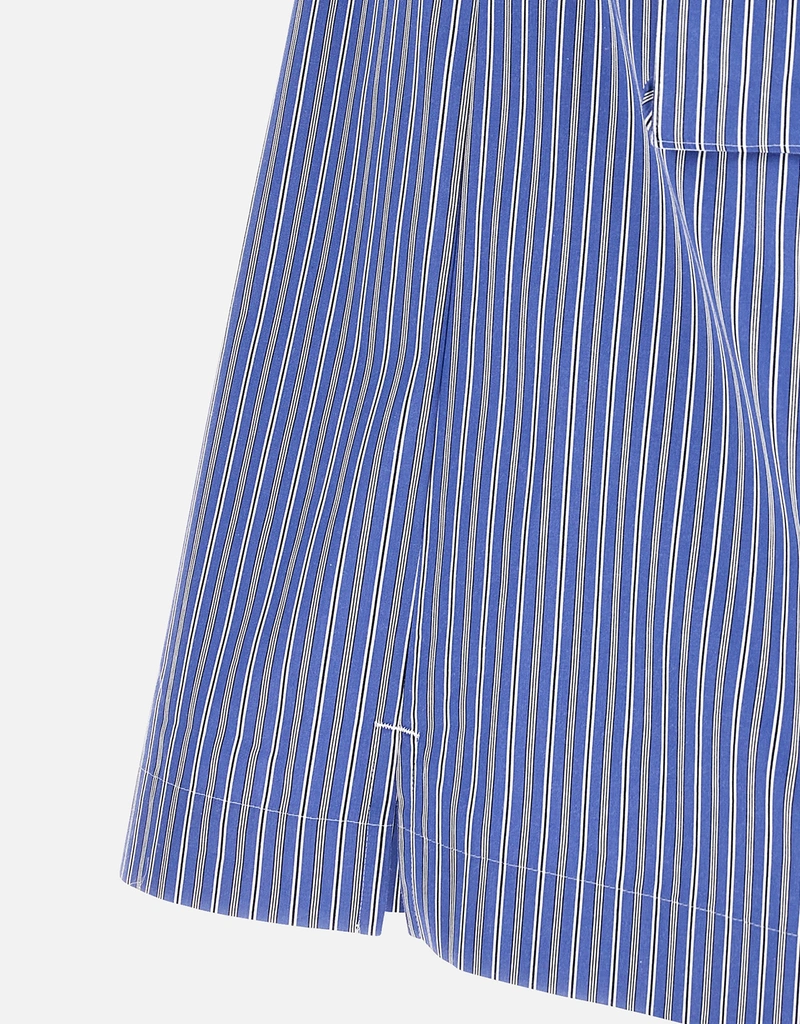 sacai ブルーストライプ　半袖シャツ Aライン Sacai メンズストライプコットン半袖シャツ (すべての新品) IFCHIC.COM