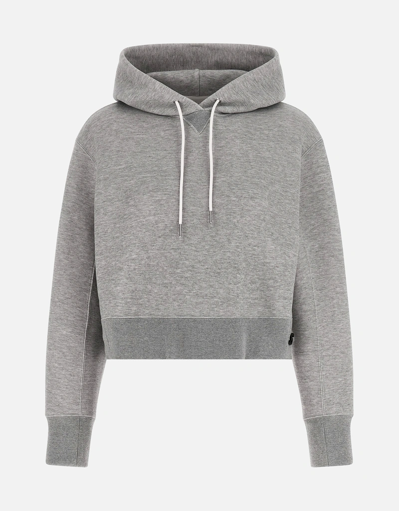 Sacai Sponge Cotton Blend Cropped Sweat Hoodie (All New In) IFCHIC.COM