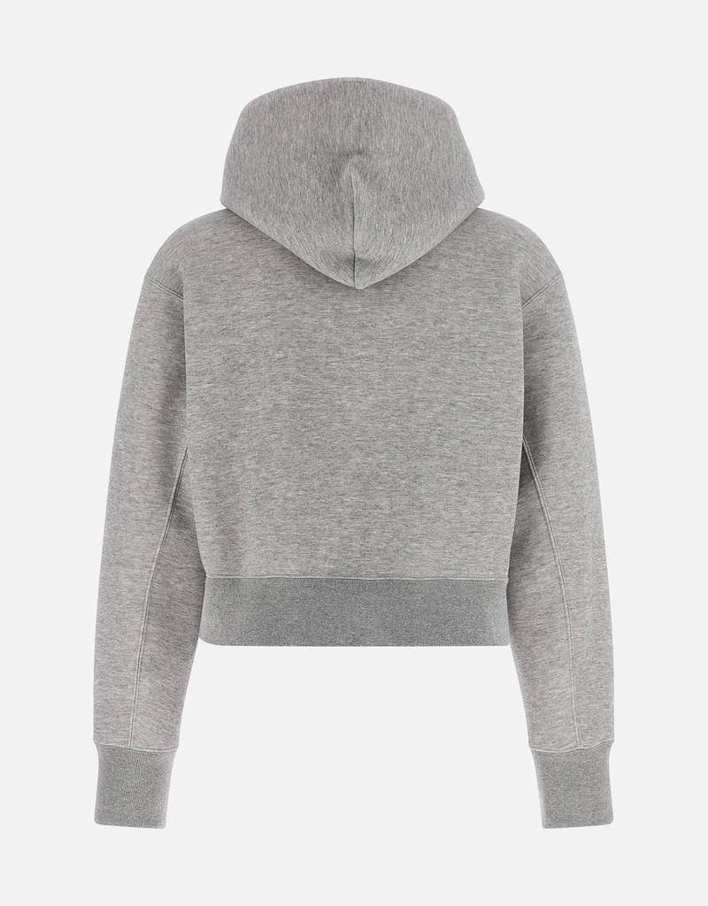 Sacai スポンジ コットン混紡クロップドスウェットフーディー (すべて