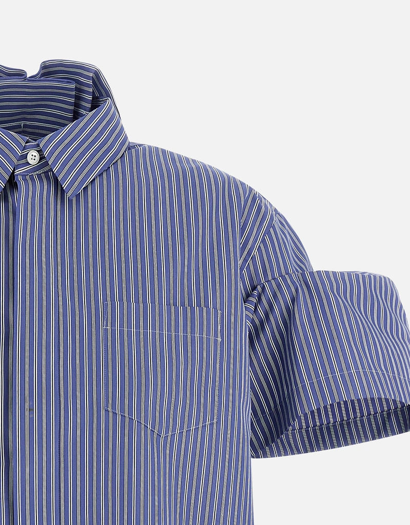 Sacai ポプリンストライプコンフォートフィットシャツ (すべての新品