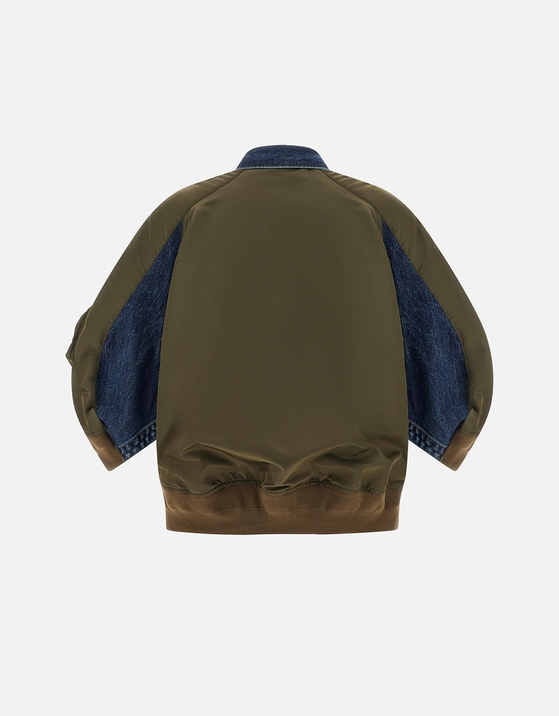 Sacai Denim x Nylon Twill Hybrid Bomber Jackets (All New In
