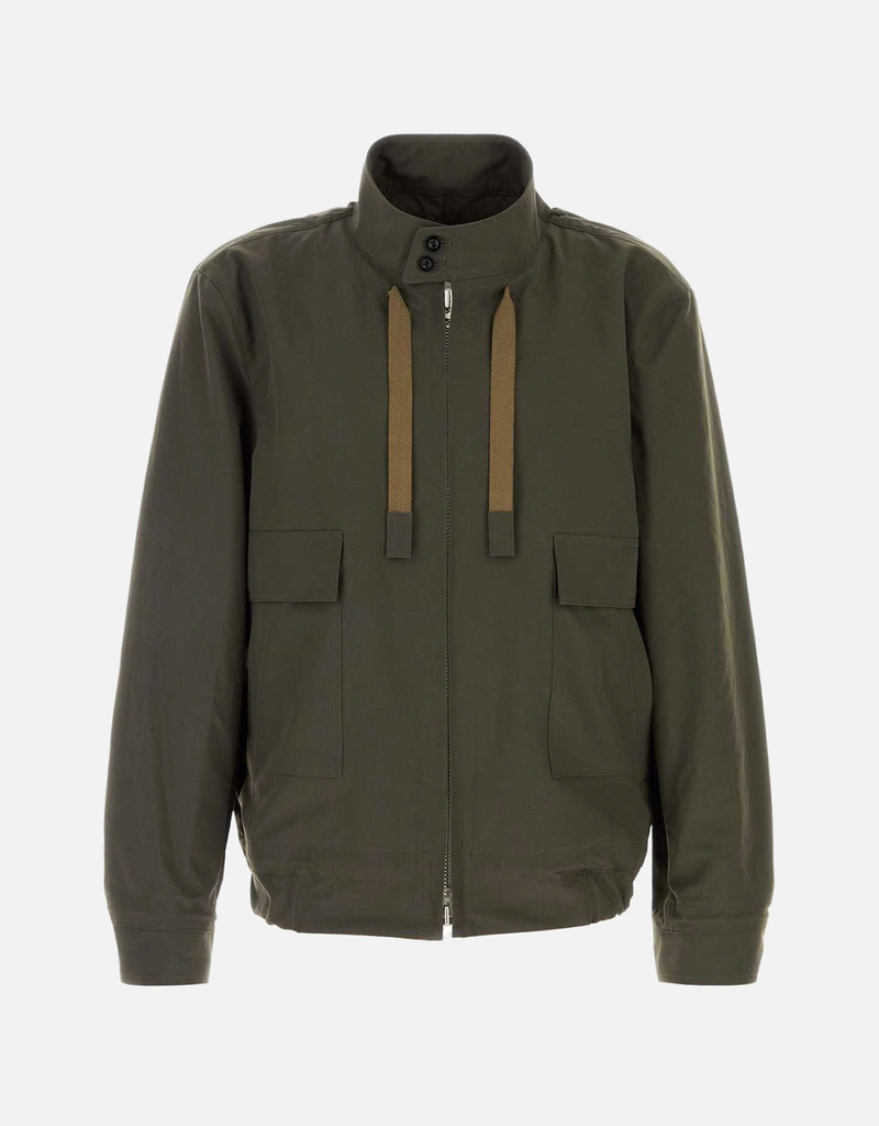 Sacai メンズ Weathercloth ポリエステル ハイカラー ブルゾン (すべて