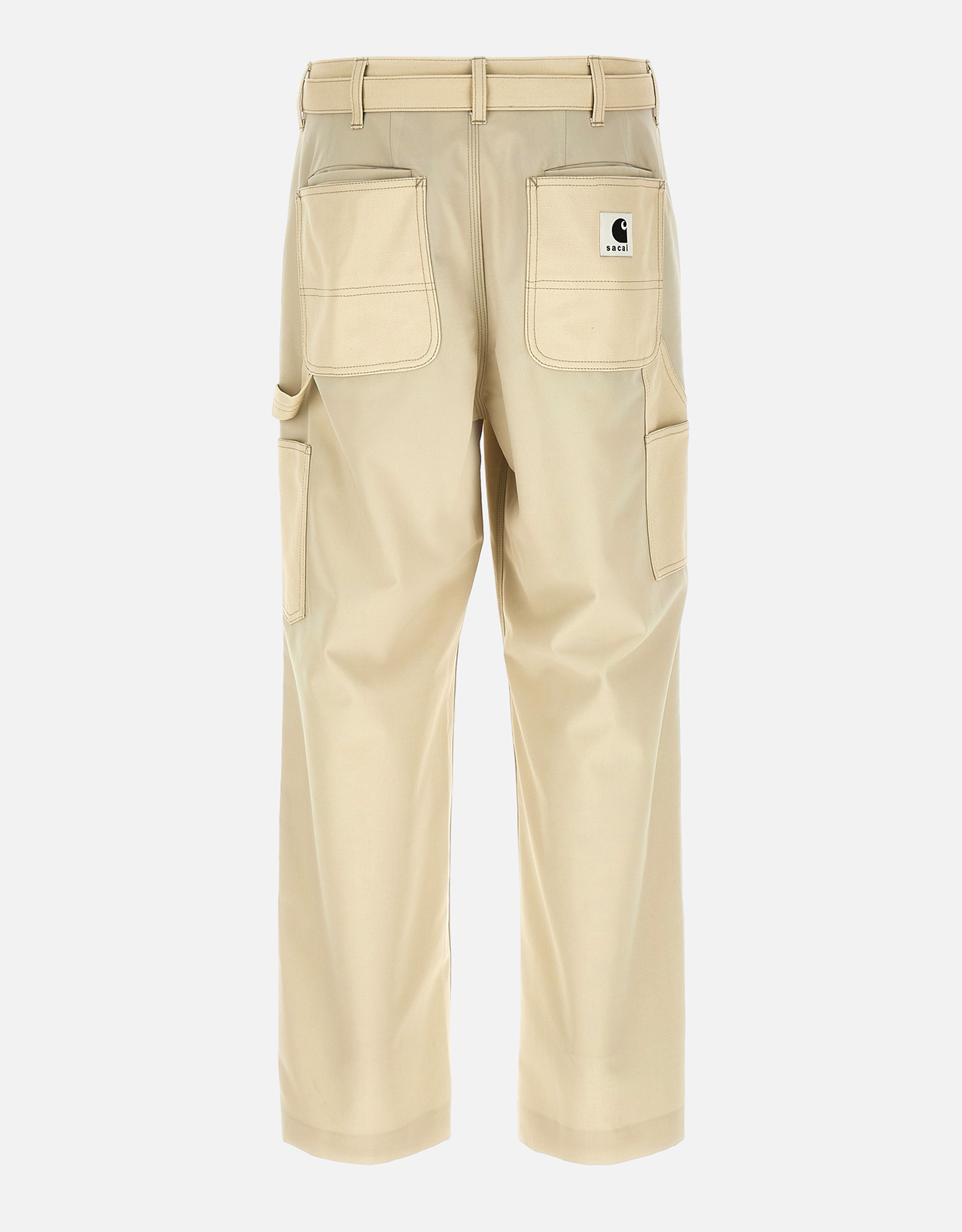 Sacai メンズウールブレンドワイドストレートレッグパンツ (すべての
