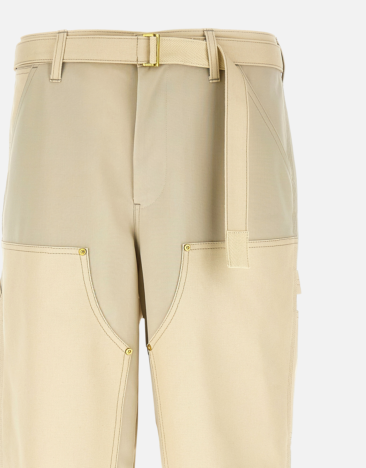 Sacai Men's Wool Blend Wide Straight Leg Pants (All New In) IFCHIC.COM