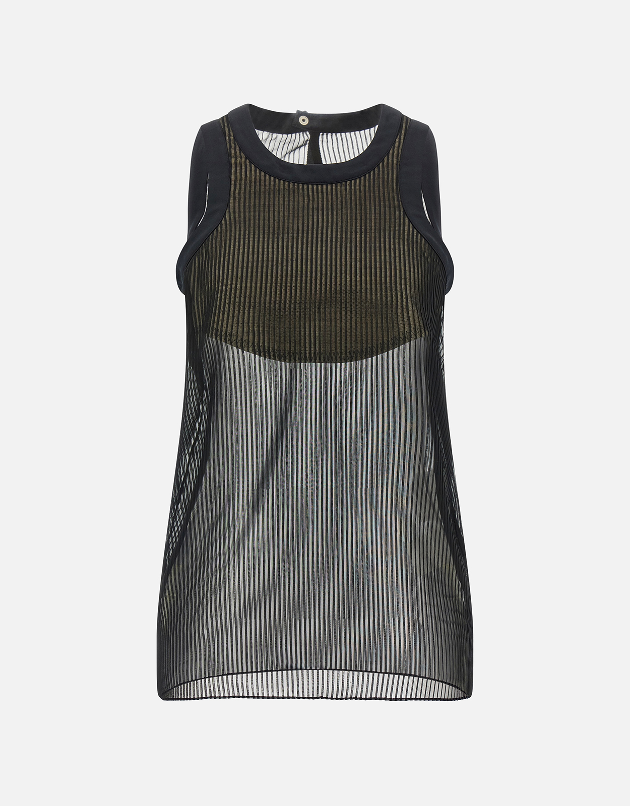 Sacai シフォンセミシアープリーツトップス (すべての新品) IFCHIC.COM