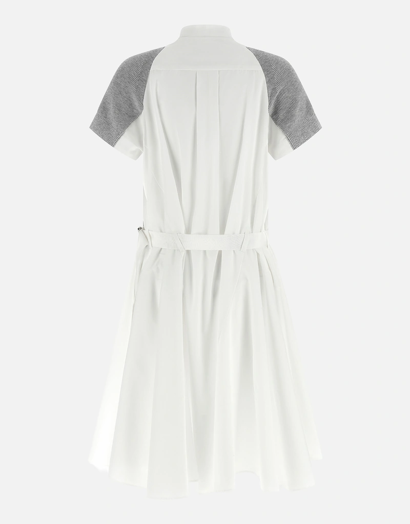 Sacai ハイブリッドコットンミディドレス (すべての新品) IFCHIC.COM