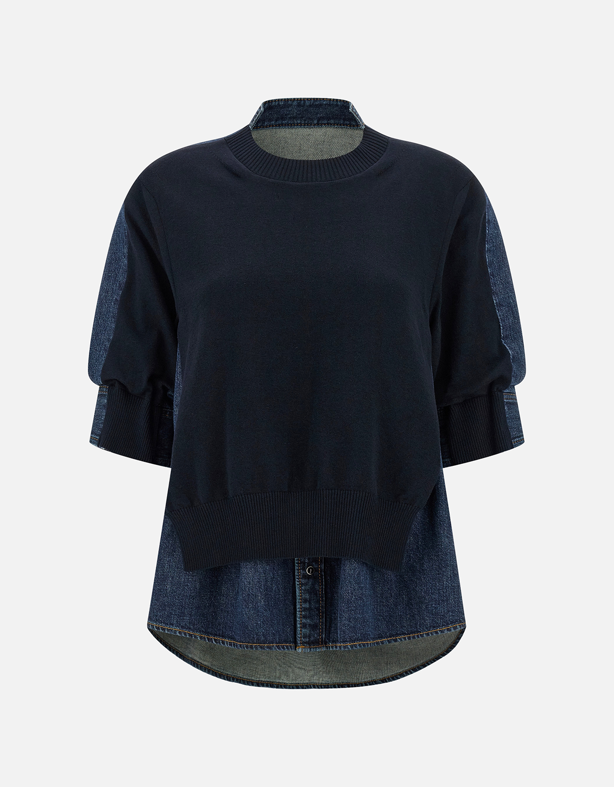 Sacai Shirt Cotton Blend Boxy Fit Sweaters - 00　サカイ シャツ コットン ブレンド ボクシー フィット セーター - 00 Sacai