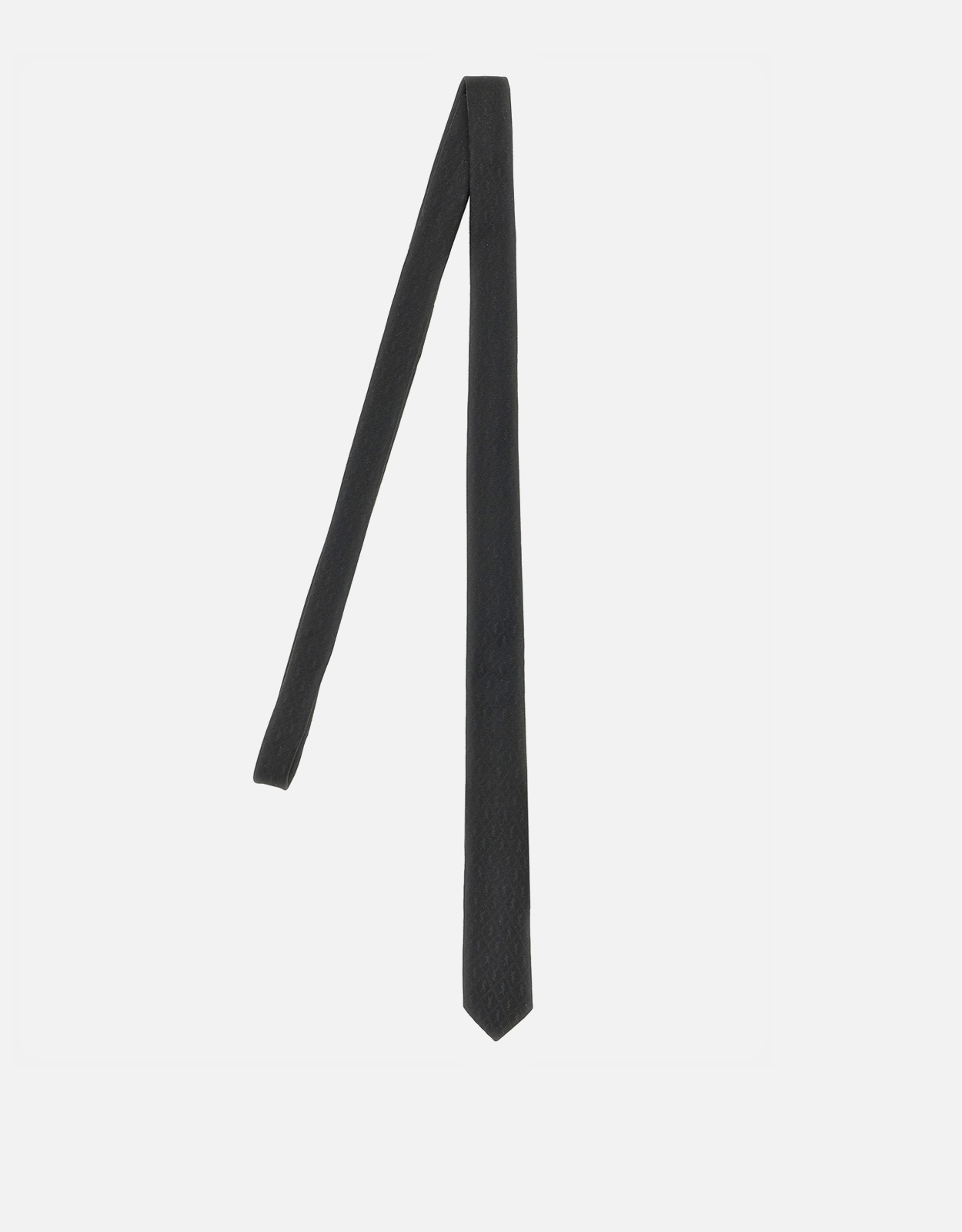 Saint Laurent Saint Laurent Men's Silk Monogram Y Tie - XXS　サンローラン メンズ シルク モノグラム Y ネクタイ - XXS