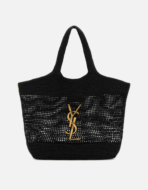 Saint Laurent レディース イカール ラフィア マキシトートバッグ