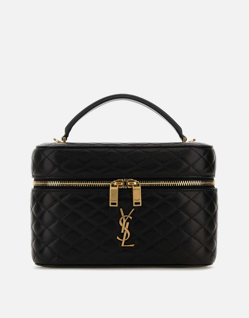 Saint Laurent 大判ラムスキン絎縫バニティバッグ () IFCHIC.COM