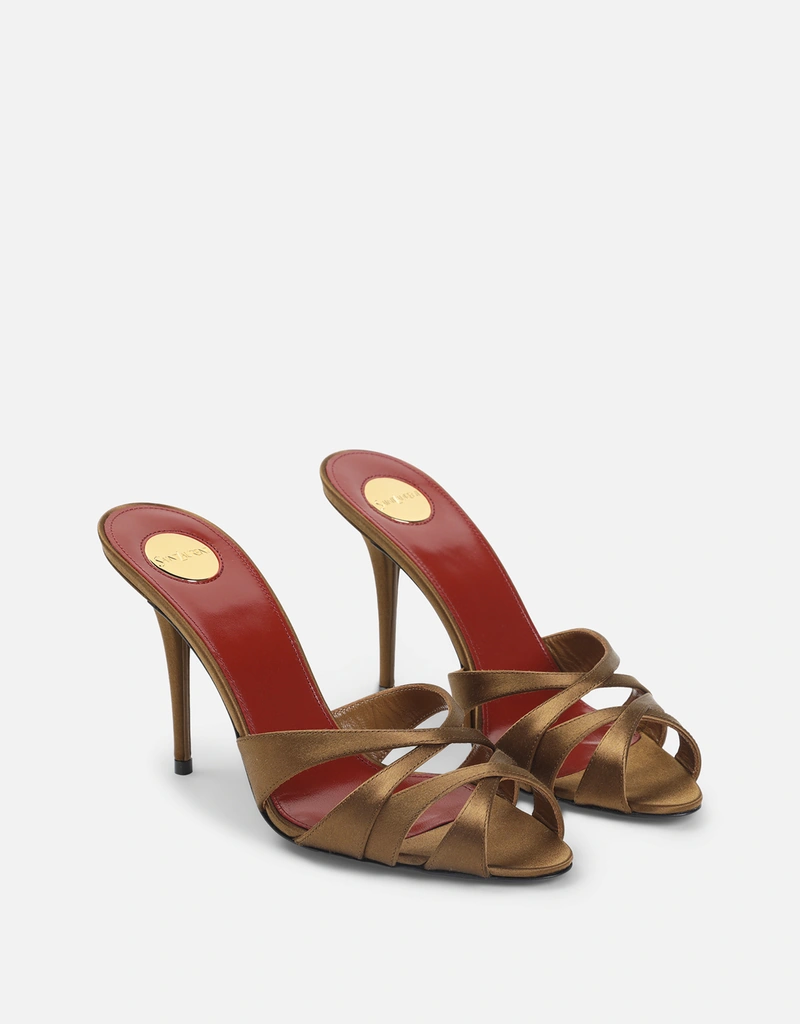 Saint Laurent サテン クレープ クロスアーモンドトゥ カバード