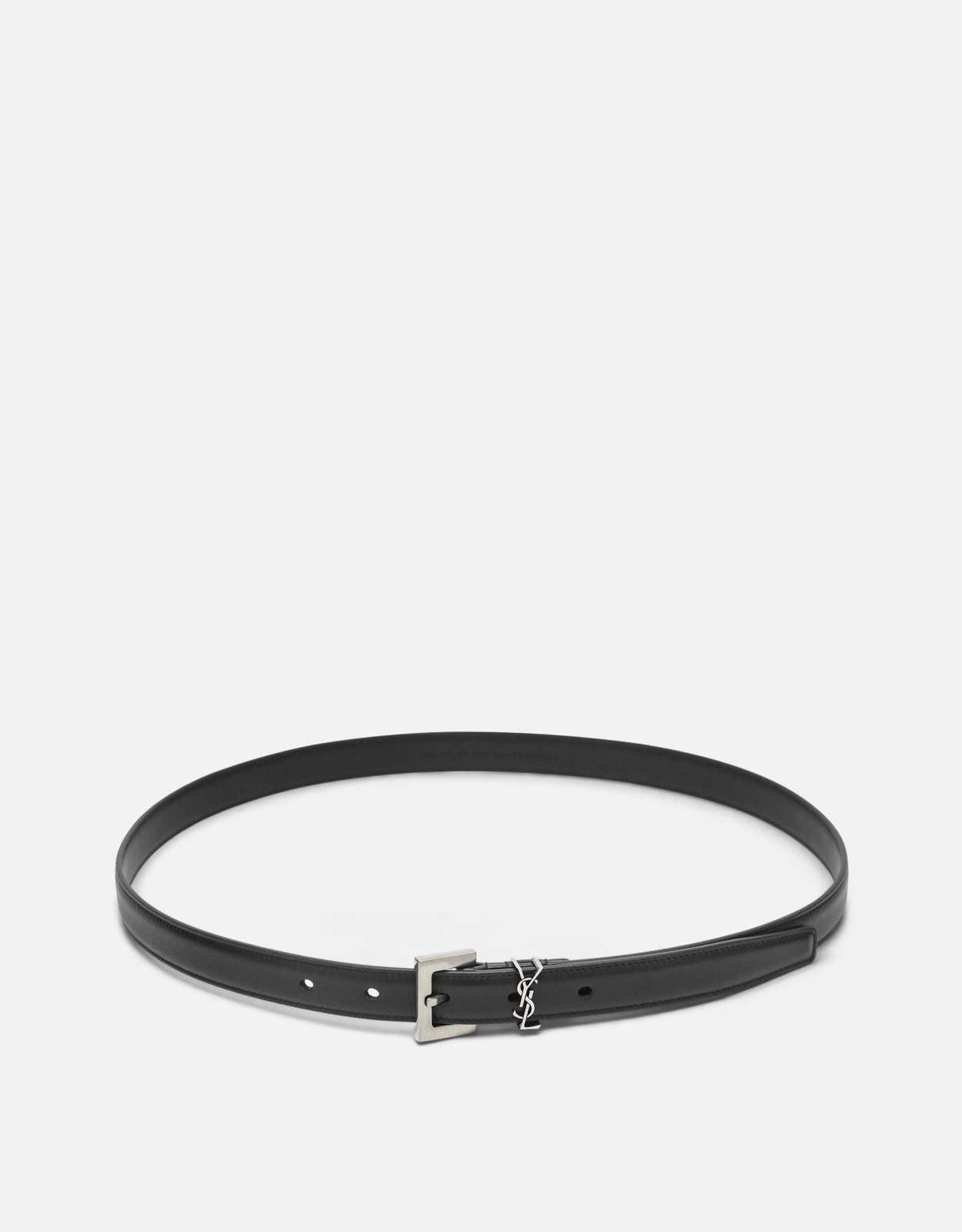 Saint Laurent Saint Laurent Cassandre Smooth Calfskin Leather Thin Belt - Size (CM) 75　サンローラン カサンドル スムース カーフスキン レザー 細いベルト - サイズ (CM) 7