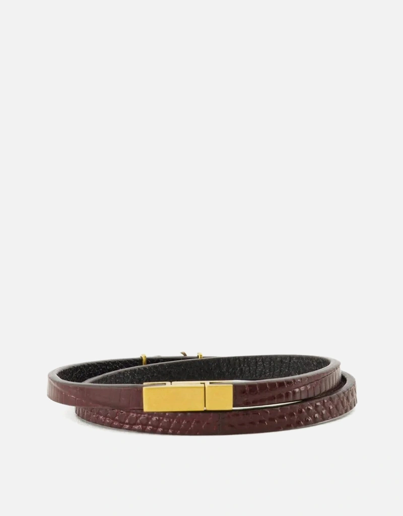 Saint Laurent レザーブレスレット (すべての新品) IFCHIC.COM