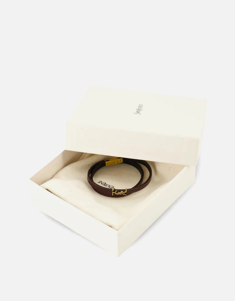 Saint Laurent レザーブレスレット (すべての新品) IFCHIC.COM