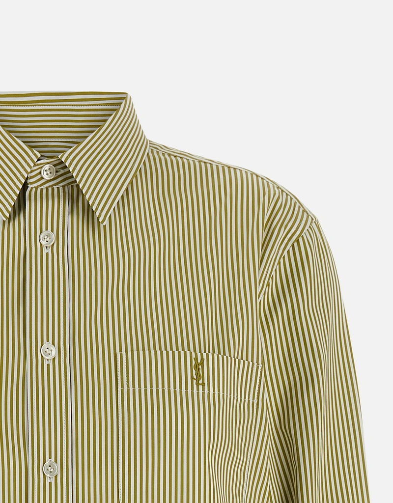 Saint Laurent Striped Cotton Poplin Shirt (All New In) IFCHIC.COM