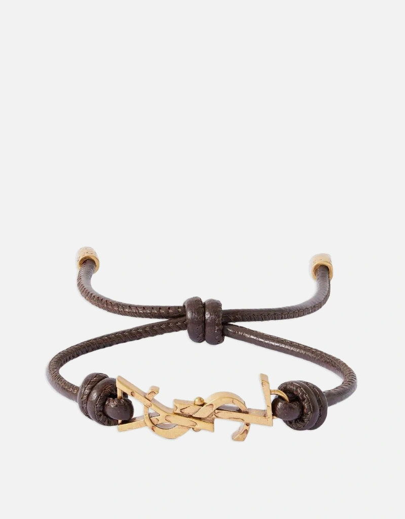 Saint Laurent メンズレザーコードカサンドラブレスレット (すべての