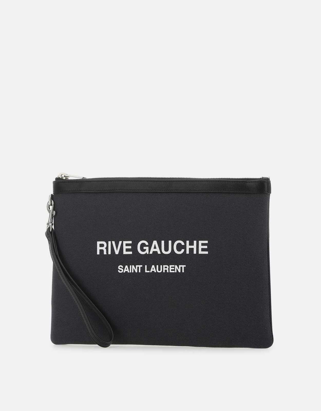 Saint Laurent メンズ チャコールキャンバス リヴゴーシュ クラッチ