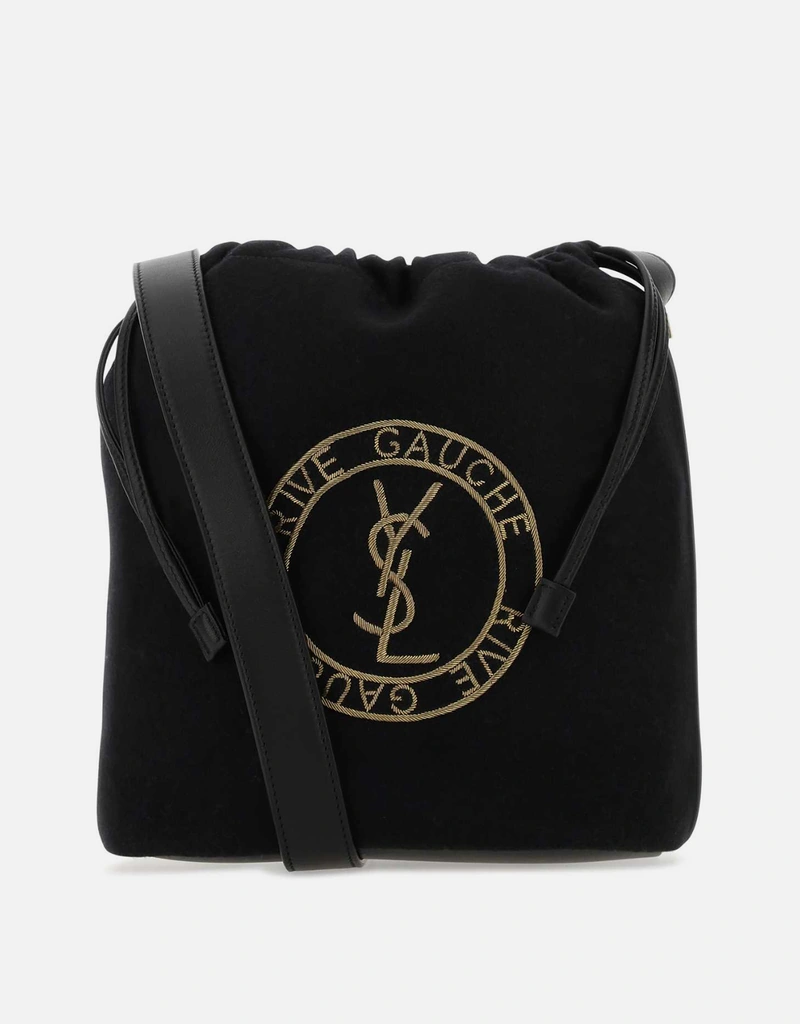 Saint Laurent メンズリヴゴーシュウール刺繍バケットバッグ () IFCHIC.COM