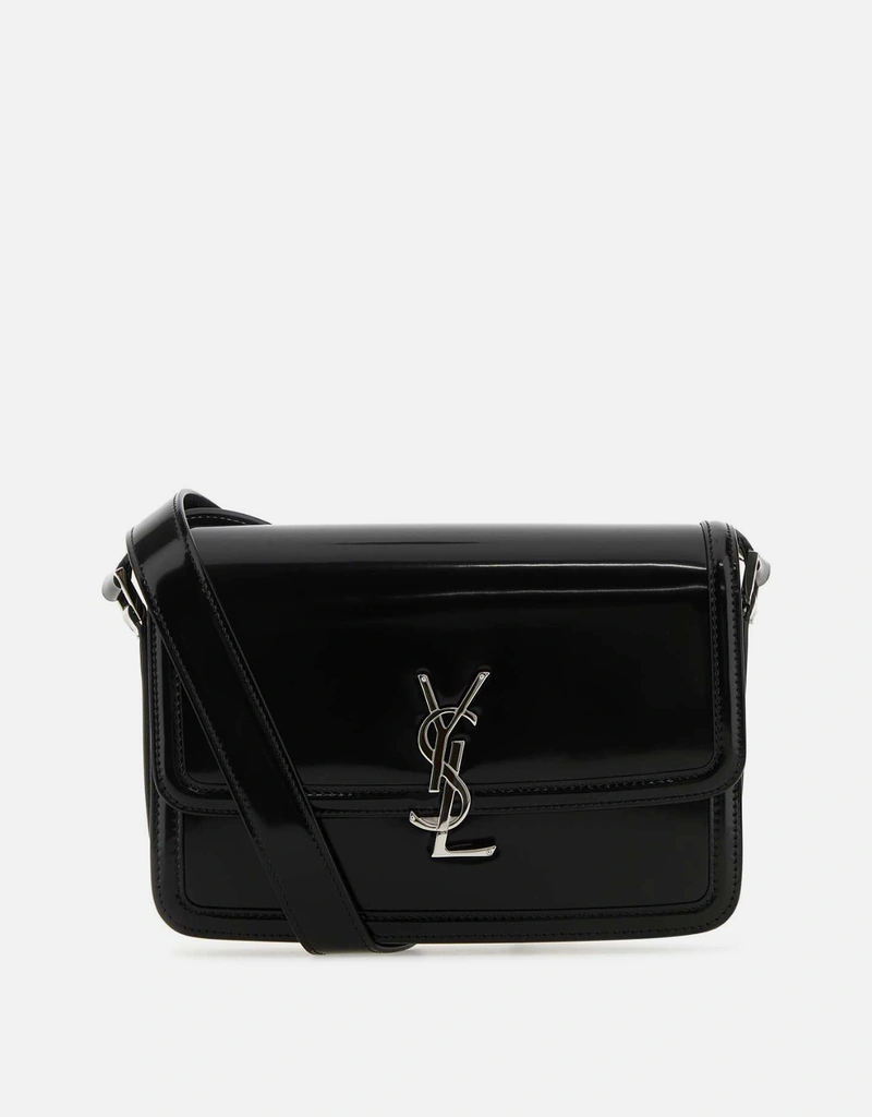 Saint Laurent メンズソルフェリーノミディアムシルバーメタルカーフ
