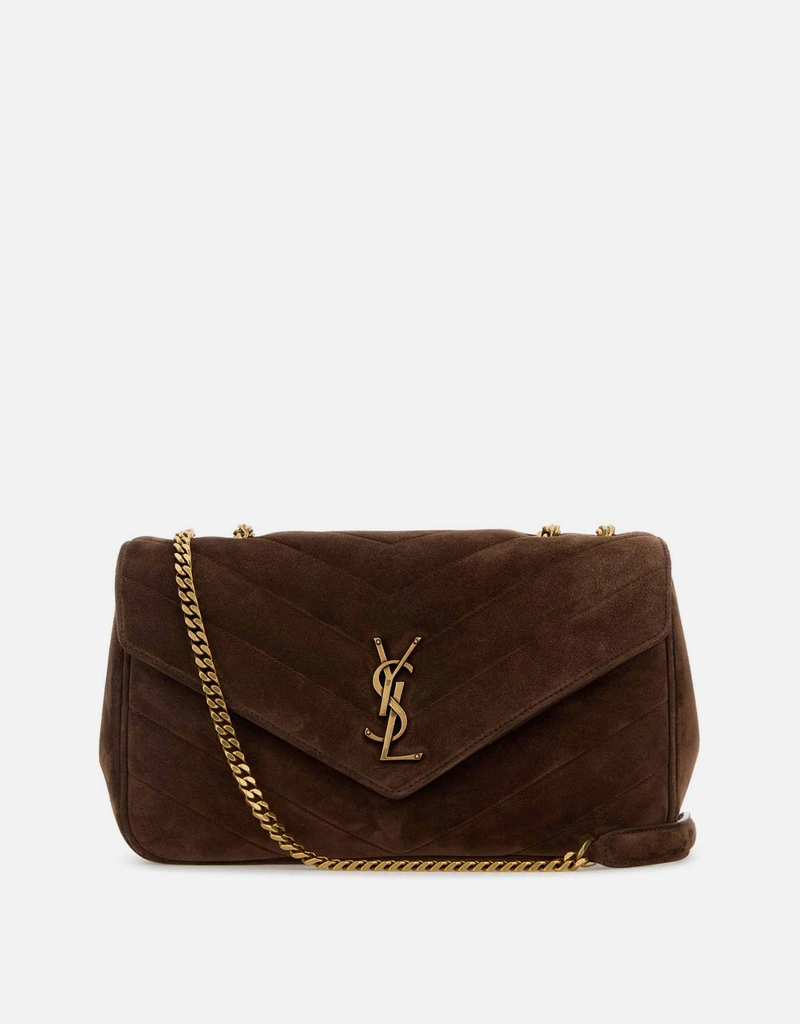 Saint Laurent ミディアム 絎縫スエード ショルダーバッグ () IFCHIC.COM