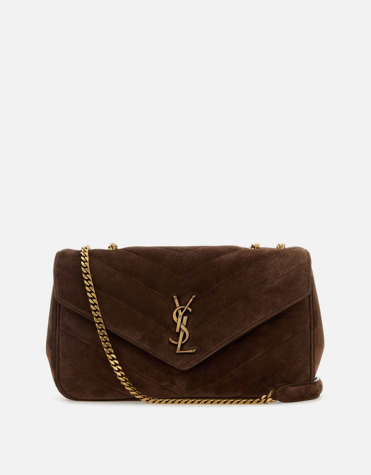 SAINT LAURENT スエード ショルダーバッグ Saint Laurent ミディアム 絎縫スエード ショルダーバッグ () IFCHIC.COM