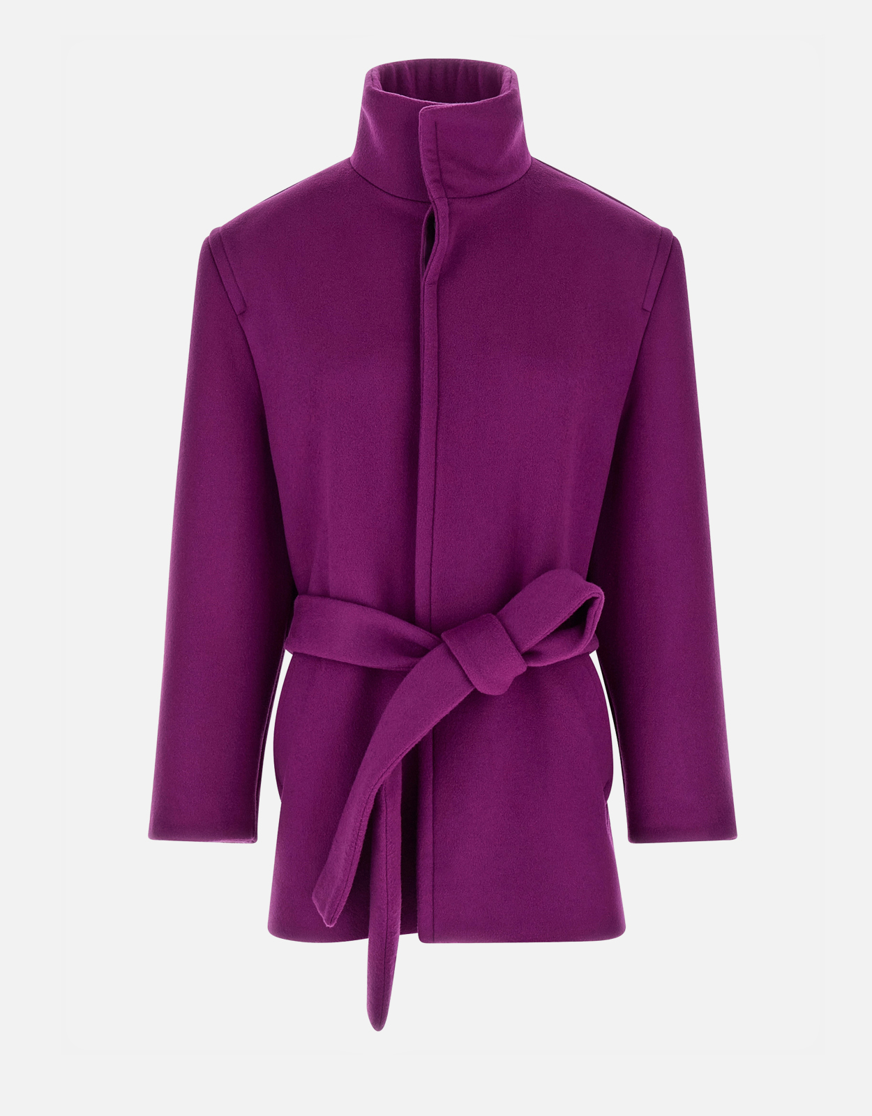 Saint Laurent ボクシー ベルト付き ヴァージンウール コート (すべて